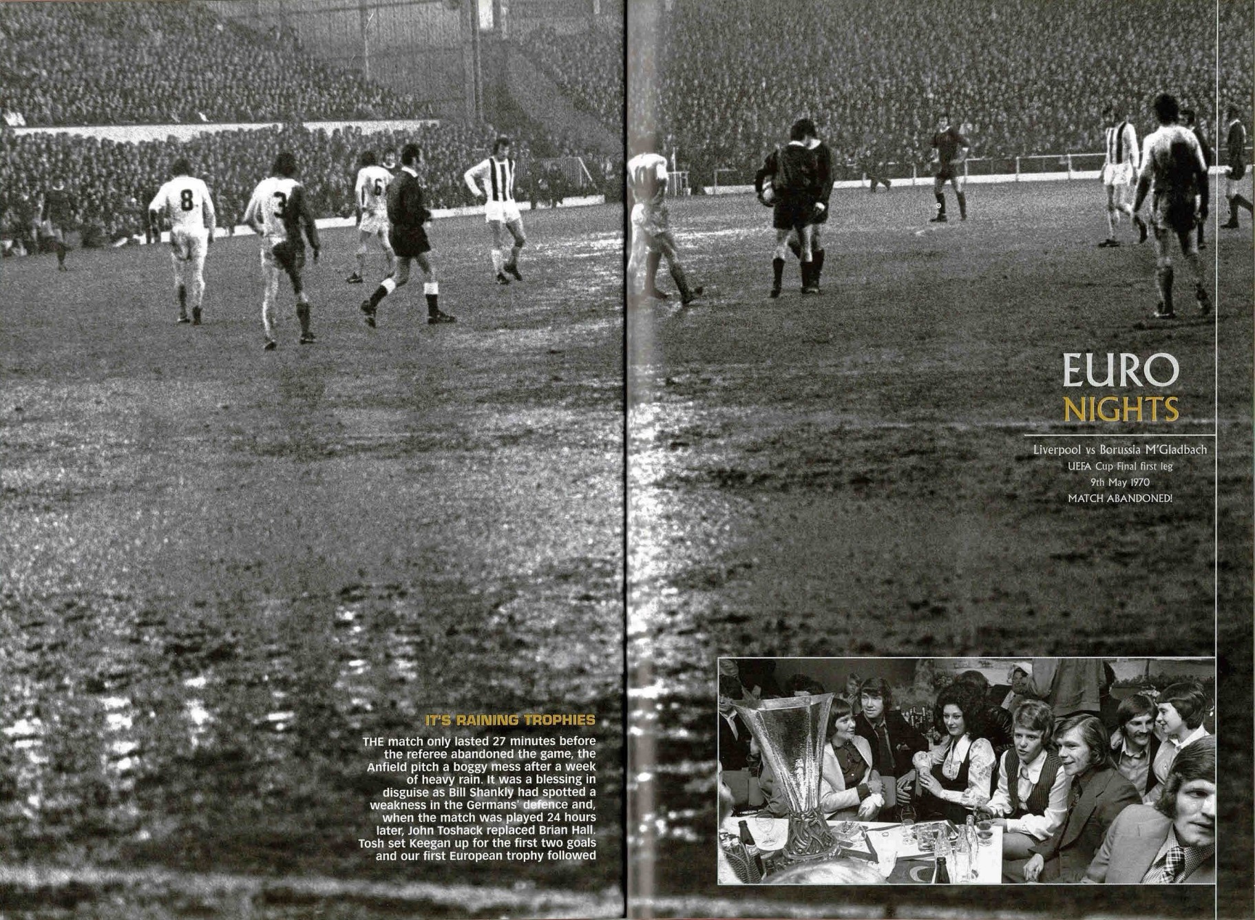 Fanion Liverpool Vs Dynamo Berlin Coupe UEFA 1972/73 – 45x32 Cm, Italie