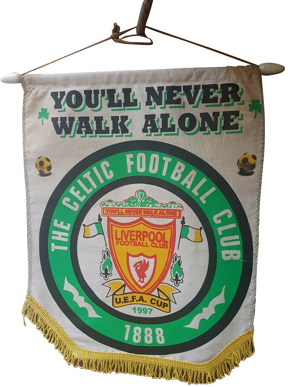 Glasgow Celtic You'll Never Walk Alone Club Crest Logo Poster