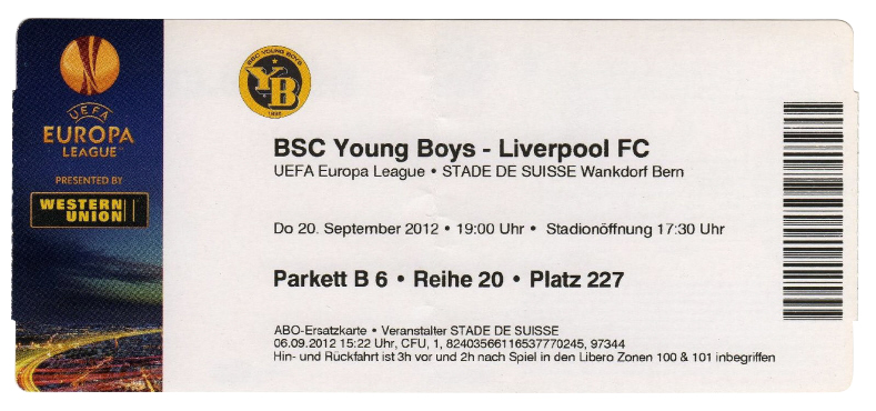 Liverpool FC Programm UEFA EL 2012/13 Young Boys Bern 